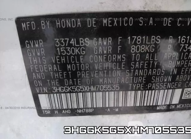 3HGGK5G5XHM705535 фото 10