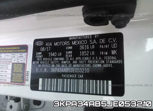 3KPA34AB5JE053210 фото 10