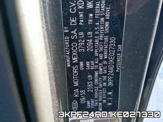 3KPF24AD1KE027330 фото 2