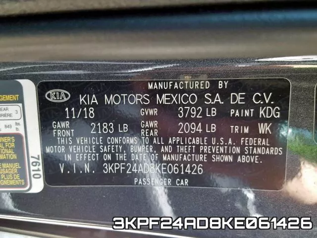 3KPF24AD8KE061426 фото 2