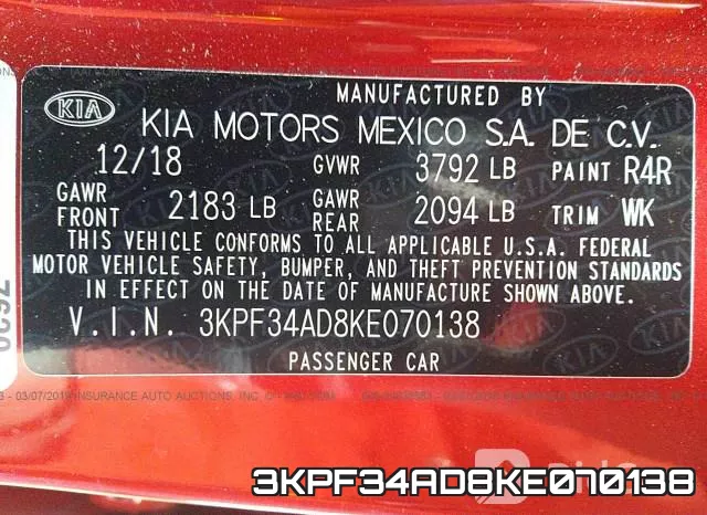 3KPF34AD8KE070138 фото 10