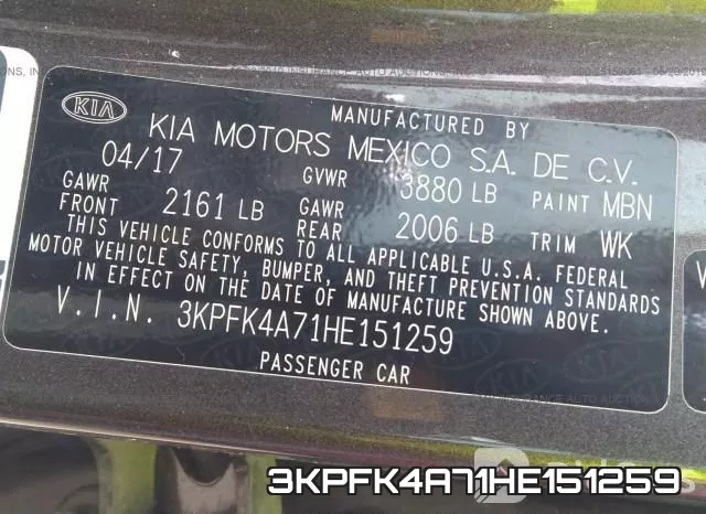 3KPFK4A71HE151259 фото 10