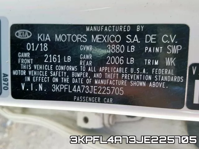 3KPFL4A73JE225705 фото 2