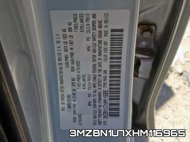 3MZBN1U7XHM116965 фото 2