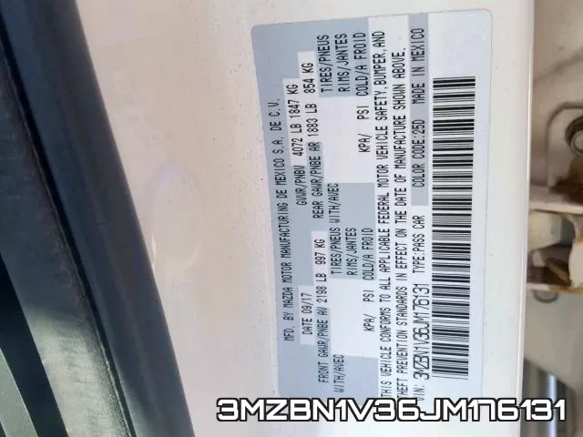 3MZBN1V36JM176131 фото 2