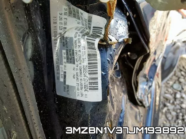 3MZBN1V37JM193892 фото 2