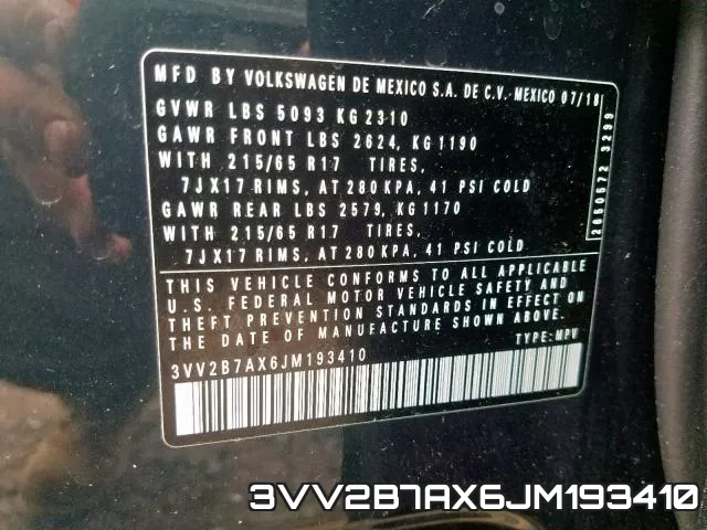 3VV2B7AX6JM193410 фото 2