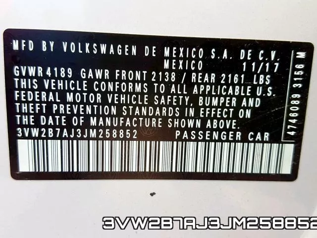3VW2B7AJ3JM258852 фото 2