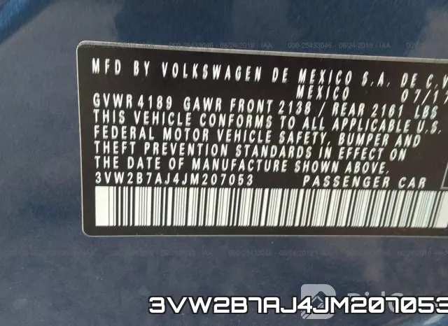 3VW2B7AJ4JM207053 фото 10