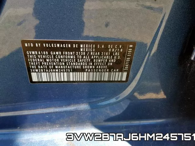 3VW2B7AJ6HM245751 фото 2