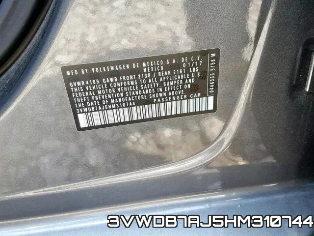 3VWDB7AJ5HM310744 фото 2