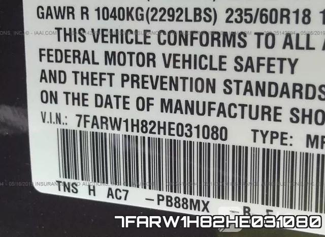 7FARW1H82HE031080 фото 10