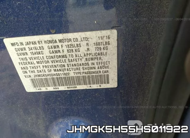 JHMGK5H55HS011922 фото 10