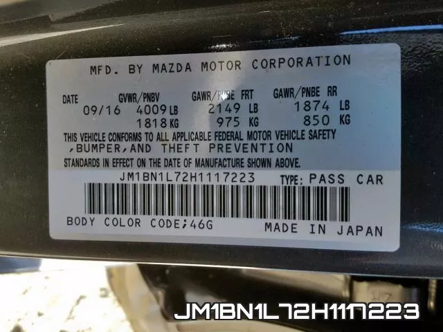JM1BN1L72H1117223 фото 2