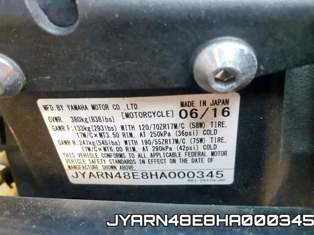 JYARN48E8HA000345 фото 2