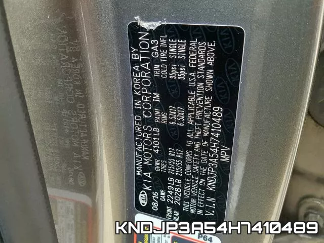KNDJP3A54H7410489 фото 2