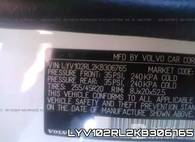 LYV102RL2KB306765 фото 10