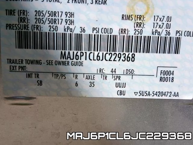MAJ6P1CL6JC229368 фото 2