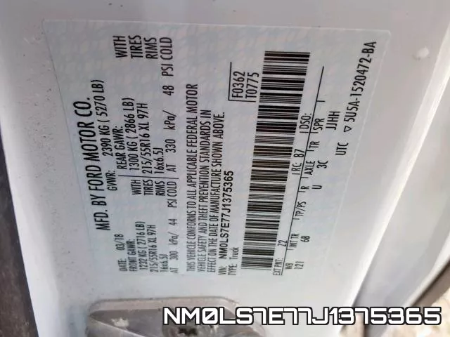 NM0LS7E77J1375365 фото 2