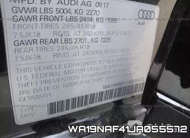 WA19NAF41JA055572 фото 10