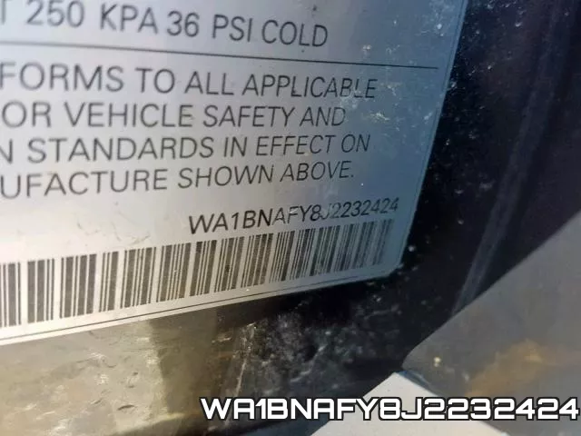 WA1BNAFY8J2232424 фото 2