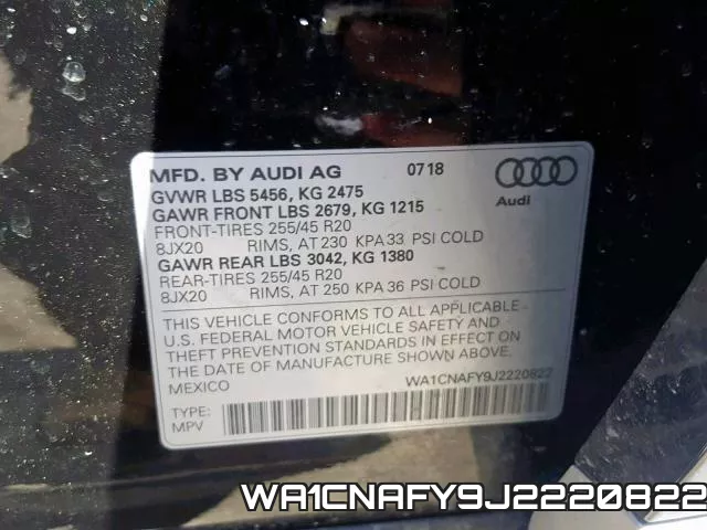 WA1CNAFY9J2220822 фото 2