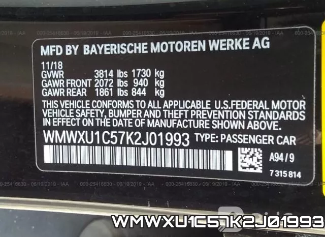WMWXU1C57K2J01993 фото 10