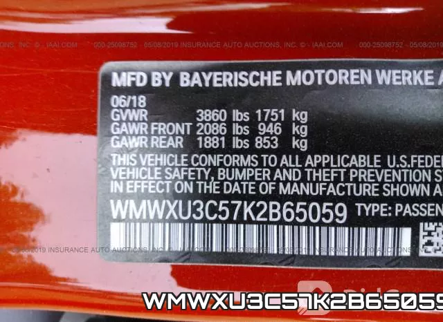 WMWXU3C57K2B65059 фото 9