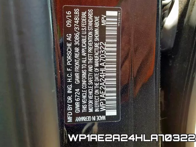 WP1AE2A24HLA70322 фото 2
