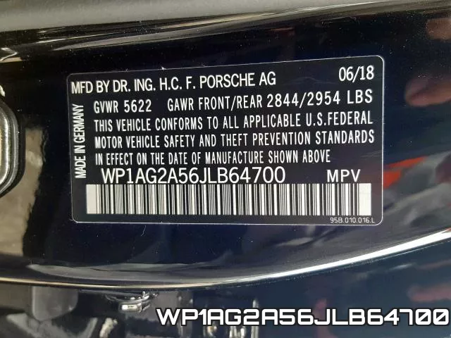 WP1AG2A56JLB64700 фото 2