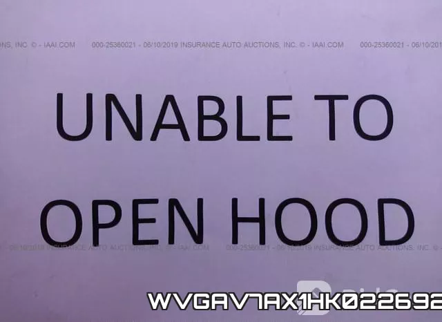 WVGAV7AX1HK022692 фото 2