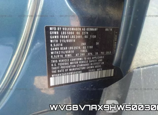 WVGBV7AX9HW500306 фото 9