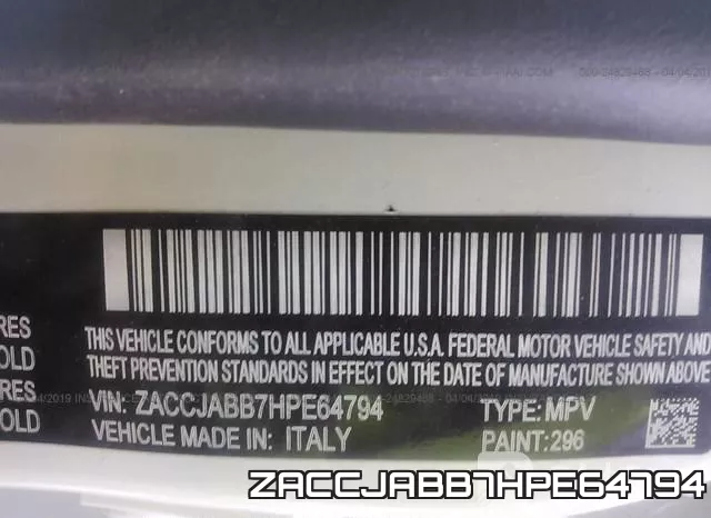 ZACCJABB7HPE64794 фото 10