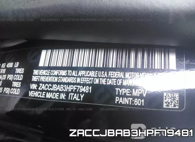 ZACCJBAB3HPF79481 фото 10