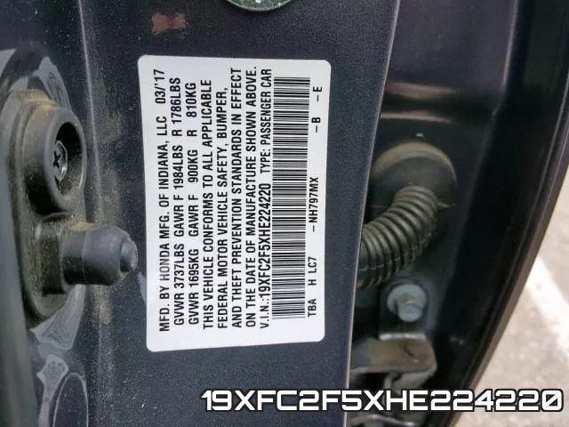 19XFC2F5XHE224220 фото 2