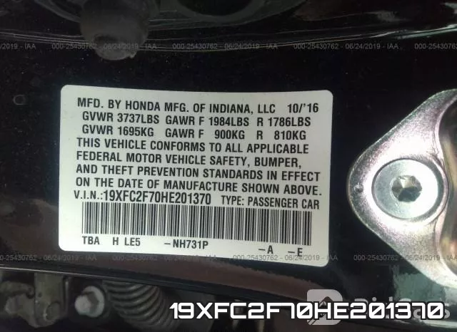 19XFC2F70HE201370 фото 10