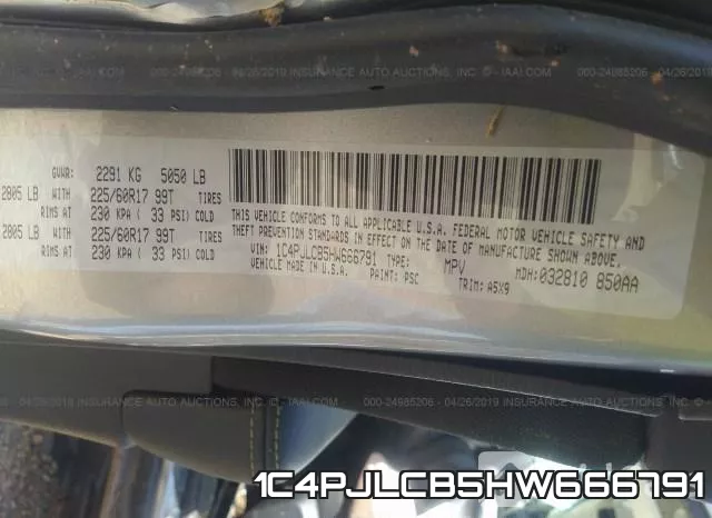 1C4PJLCB5HW666791 фото 10