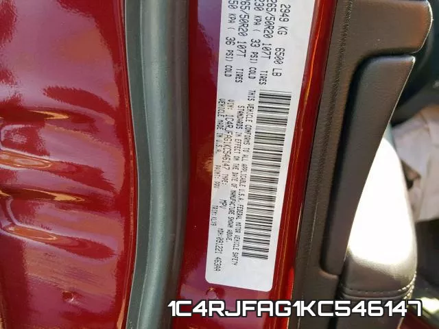 1C4RJFAG1KC546147 фото 2
