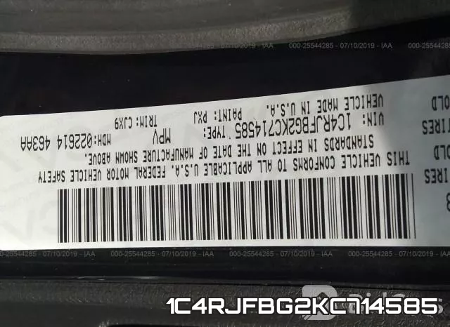 1C4RJFBG2KC714585 фото 10