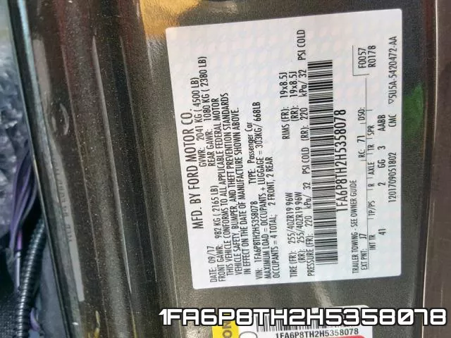 1FA6P8TH2H5358078 фото 2
