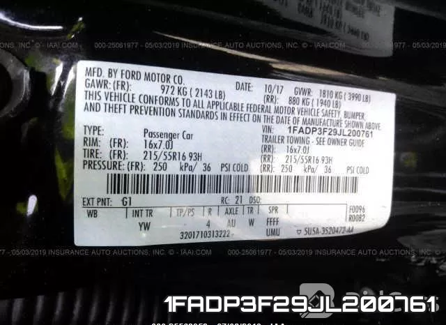 1FADP3F29JL200761 фото 10