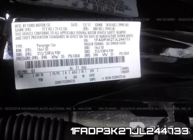 1FADP3K27JL244733 фото 10