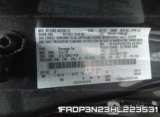 1FADP3N23HL223531 фото 10