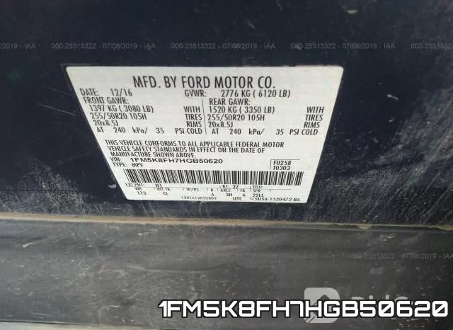 1FM5K8FH7HGB50620 фото 10