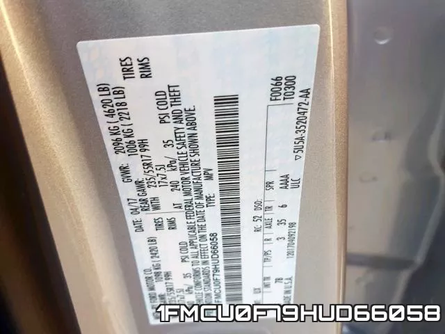 1FMCU0F79HUD66058 фото 2