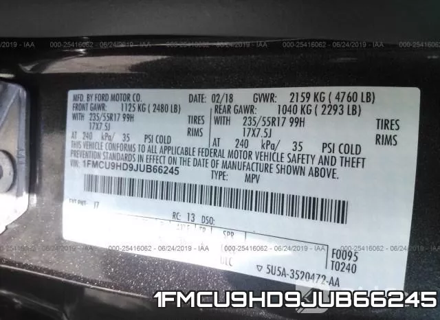 1FMCU9HD9JUB66245 фото 10