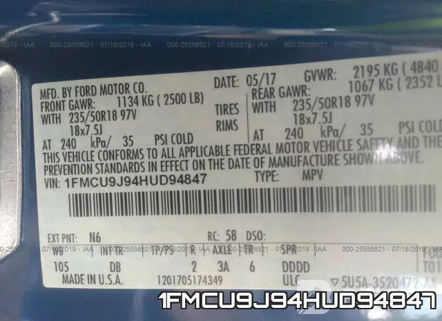 1FMCU9J94HUD94847 фото 10