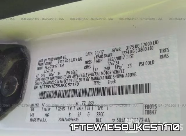 1FTEW1E58JKC57170 фото 10