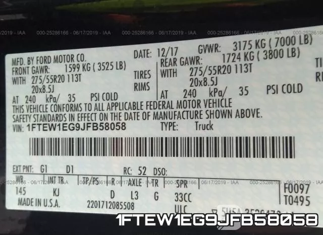 1FTEW1EG9JFB58058 фото 10