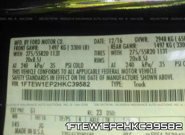 1FTEW1EP2HKC39582 фото 10